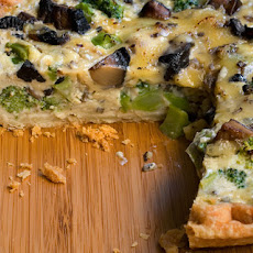 Broccoli, Mushroom, and Gouda Quiche Recipe