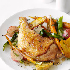 Roast Chicken With Spring Vegetables