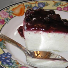 White Gelatin Salad With Fruit Topping