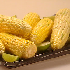 Roasted Corn on the Cob with Cilantro Lime Butter