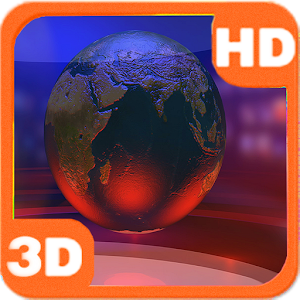 Virtual News Studio Globe 3D