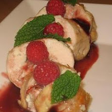 Boursin Stuffed Chicken Breasts With Raspberry Sauce
