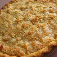 Streusel Cream Peach Pie