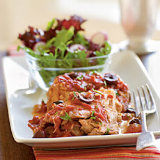 Chicken Thighs with Olives and Tomato Sauce