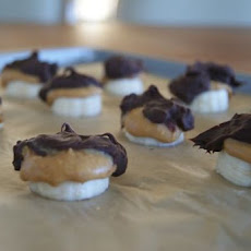 Dark Chocolate Frozen Peanut Butter-Banana Bites