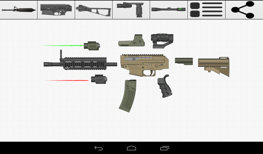 Android application Weapon Builder Pro screenshort