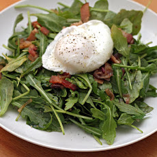 Michael Ruhlman's Warm Arugula Salad with Bacon and Poached Eggs