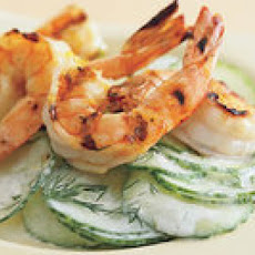 Grilled Shrimp with Cool Cucumber Salad