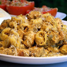 Creamy Pesto-Piccata Chicken With Tortellini