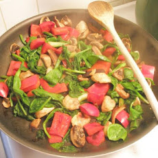 Mushroom Medley With Spinach, Ginger and Soy
