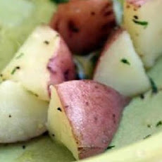 New Potatoes with Three-Cheese Fondue