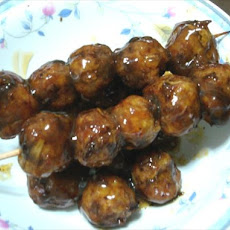 Japanese Meatballs in Sweet Soy Sauce (Niku Dango)