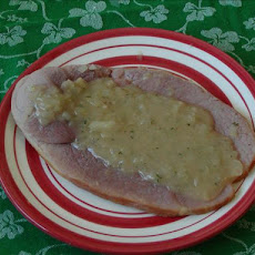 Ham Steak & Whiskey Sauce