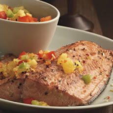 Baked Salmon with Pineapple Salsa