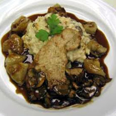 Veal Scallops with Wild Mushroom, Mustard, and Tarragon Sauce