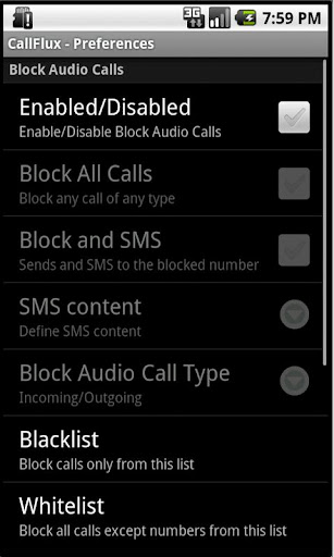 CallFlux - Rec and Block Calls