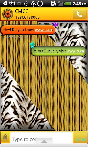 GO SMS THEME TigerNTropics