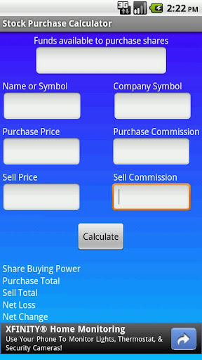 Stock Purchase Calculator