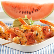 Fiery 5 Pepper Shrimp and Watermelon Kabobs