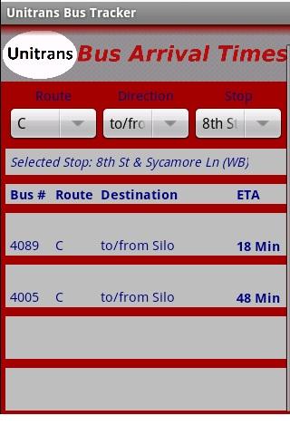 Unitrans Bus Tracker