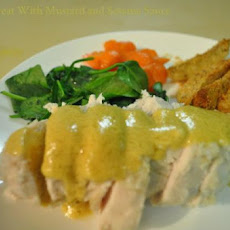 Chicken Breast With Mustard and Sesame Sauce
