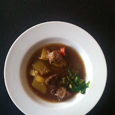 Lamb Stew with Quick-braised ramp garnish