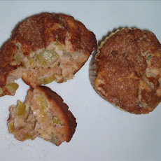 Healthy Rhubarb Cinnamon Muffins