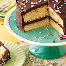 Yellow Cake with Fudge Frosting