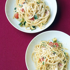 Roasted Zucchini and Tomato Pasta