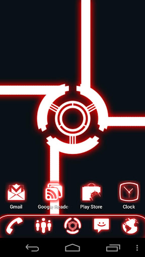 Glow Go Launcher Ex Theme Red