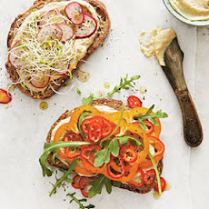 Hummus-Veggie Sandwich on Whole Grain