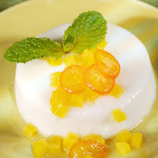 Tembleque with Mango-Kumquat Relish