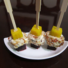 Roasted Beet and Goat Cheese Skewers