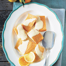 Salmon with Tangerine-Lemon Hollandaise Sauce