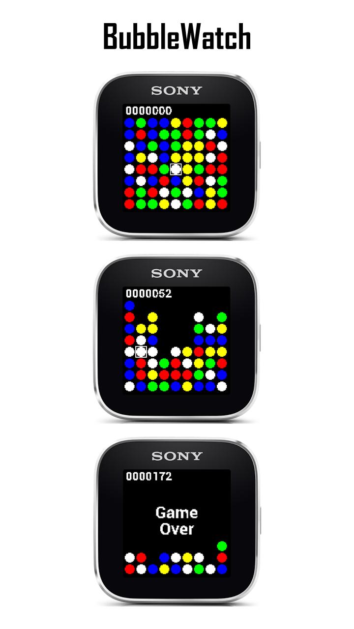 Android application BubbleBreaker for SmartWatch screenshort