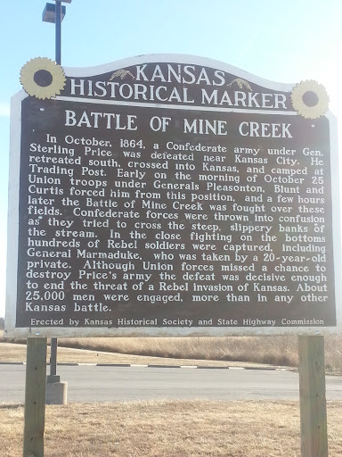 Battle of Mine Creek Kansas Historical Marker