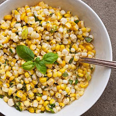 Fresh Corn Salad with Scallions and Basil