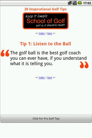 20 Inspirational Golf Tips