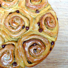Pumpkin Orange Cinnamon Rolls with Chocolate Chips
