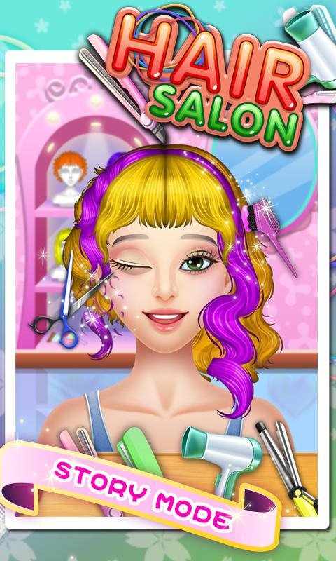 Android application Hair Salon - Kids Games screenshort