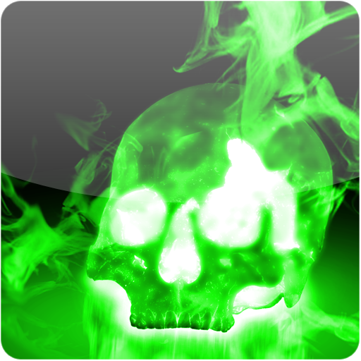 Smoky Neon Skull Wallpaper LOGO-APP點子