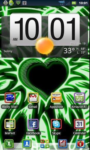 Neon Heart Theme GO Launcher