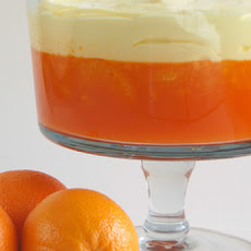 Mandarin Orange Jello with Lemon Pudding