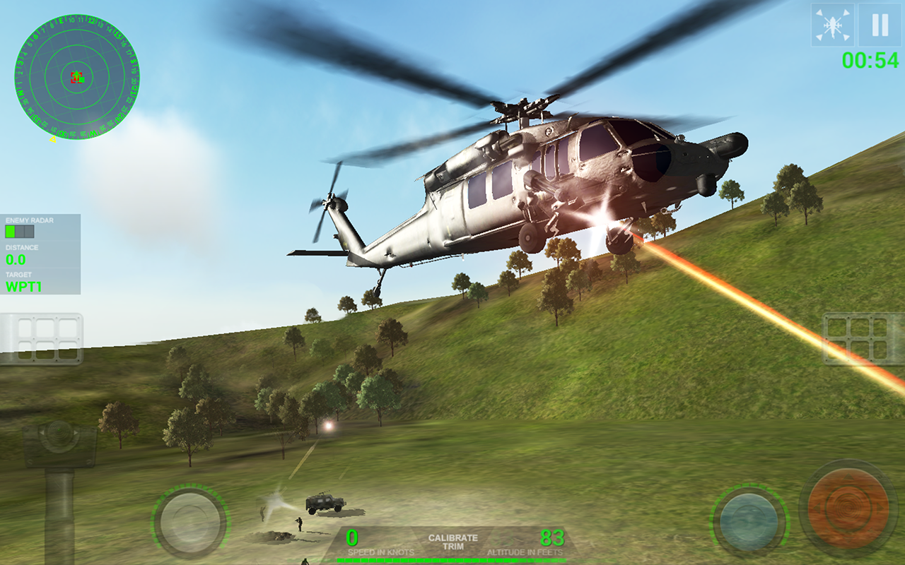 Android application Helicopter Sim Pro screenshort