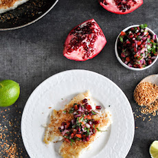 Toasted Coconut Tilapia with Pomegranate Salsa