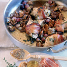 Silky Braised Chicken with Wild Mushrooms and Pearl Onions