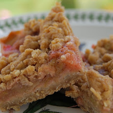 Rhubarb Hazelnut Oatmeal Squares