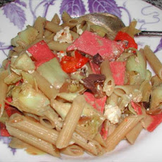 Penne with Artichokes & Feta