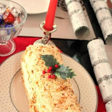 Hazelnut Meringue Roulade Withe Raspberries