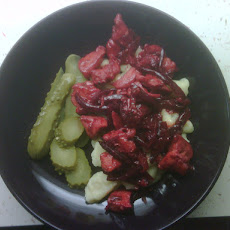 Red gnocchi
